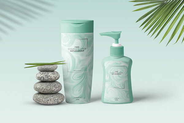 shampoo-and-lotion-bottle-mockup-with-leaves-and-stones-thumbnail
